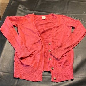 Light red button up cardigan